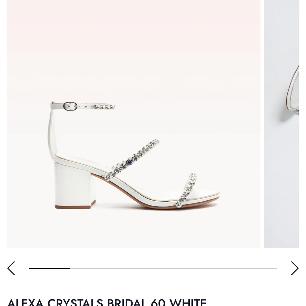 Alexandre Birman White Crystal Heels